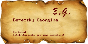 Bereczky Georgina névjegykártya
