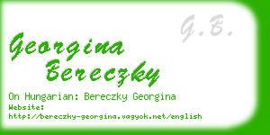 georgina bereczky business card